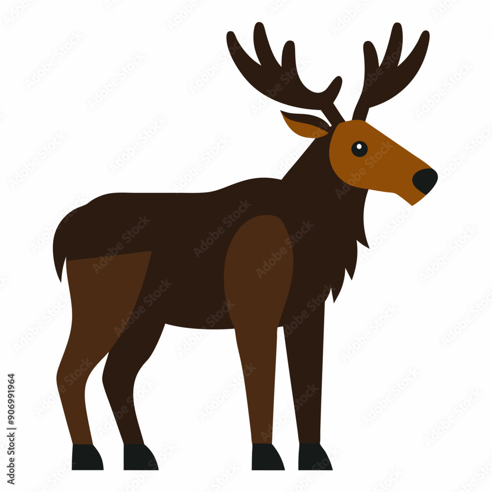 A Moose vector art illustration A Moose vector art illustration
