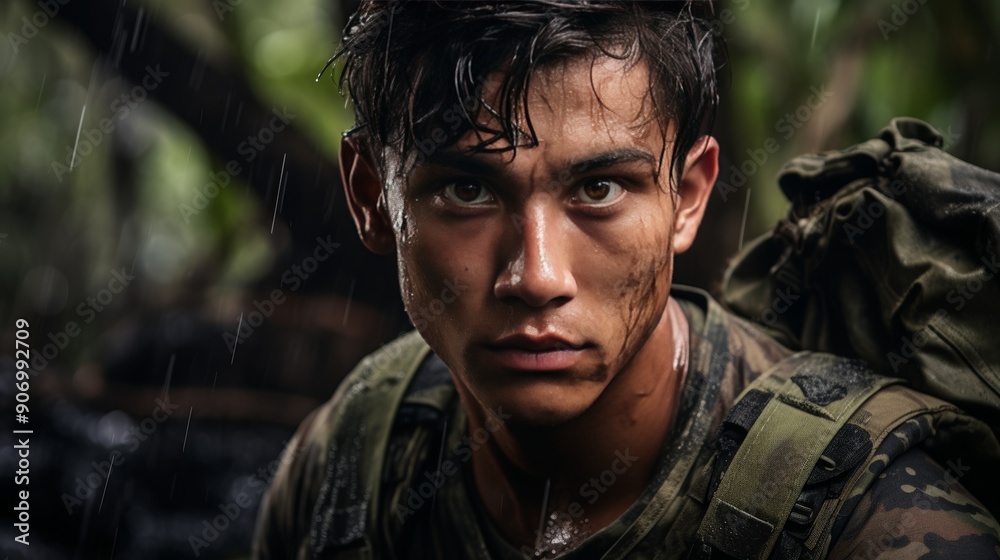 Exquisite portrait of a ranger exploring the lush and vibrant depths of the jungle Exquisite portrait of a ranger exploring the lush and vibrant depths of the jungle