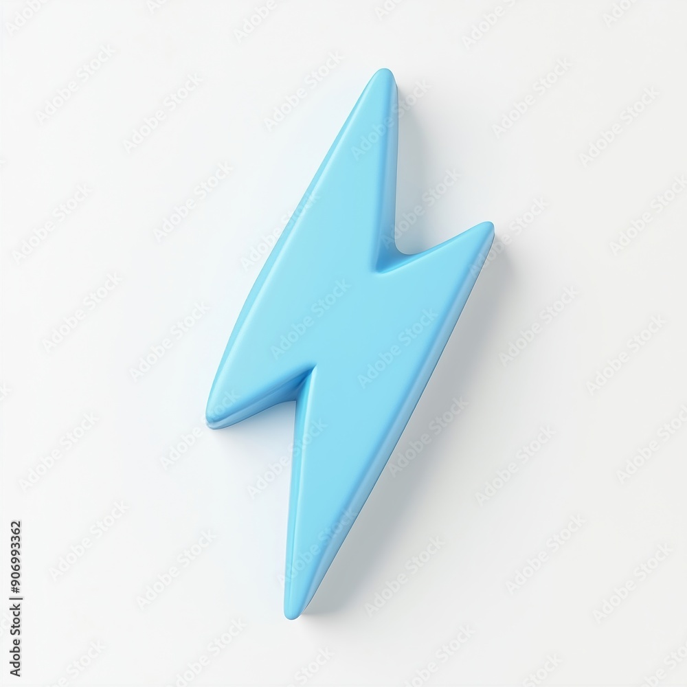 Stylized Blue Lightning Bolt Graphic Element Stylized Blue Lightning Bolt Graphic Element