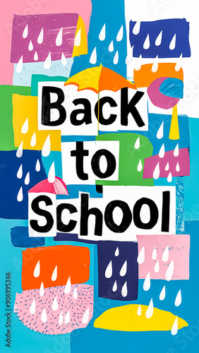 Bright and Cheerful 'Back to School' Design: Perfect for Posters and Invitations. Colorful and playful Conceptual Pattern Ideal for Creating Vibrant Posters, Flyers, Invitations, Stationery to Welcome