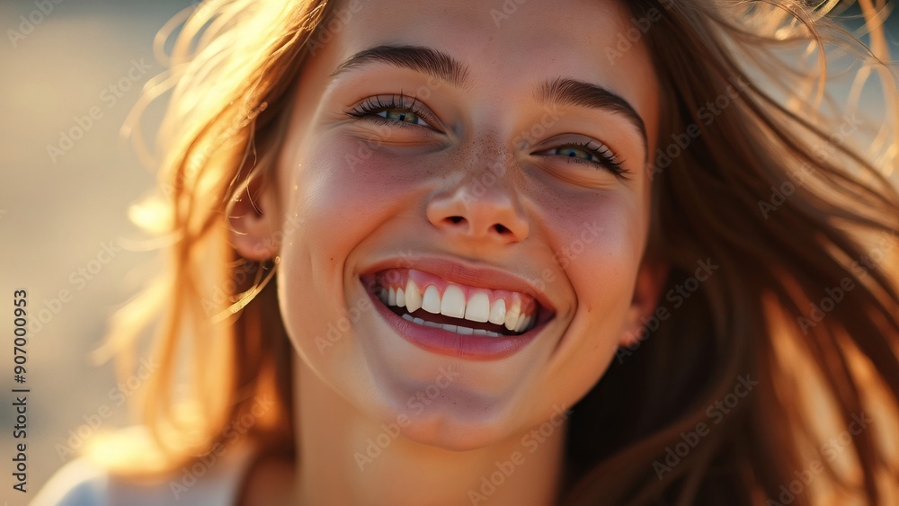 Happy Woman with White Teeth Smiling
Happy Woman with White Teeth Smiling