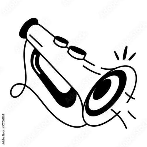 A drawing icon of trumpet instrument 
