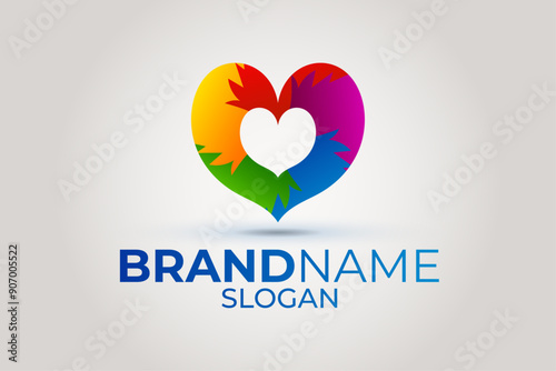 Heart logo design. Vector heart design.