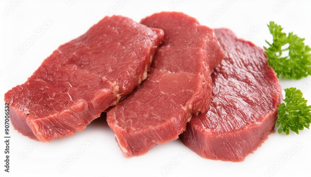 Raw meat on chopping board in kitchen isolated on white background, cook, cooking, chef, restaurant, hotel Raw meat on chopping board in kitchen isolated on white background, cook, cooking, chef, restaurant, hotel