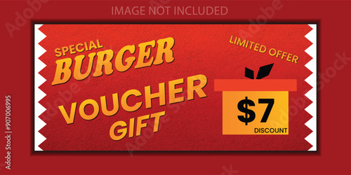resturent voucher design template and discount kupon 