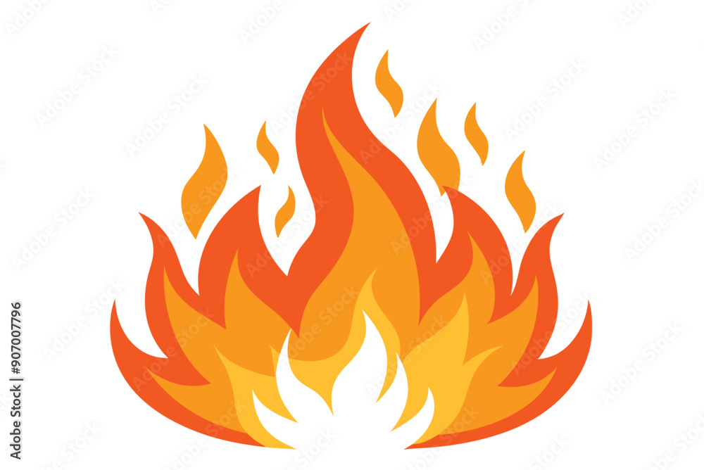 fire flame shapes vector illustration on white background fire flame shapes vector illustration on white background