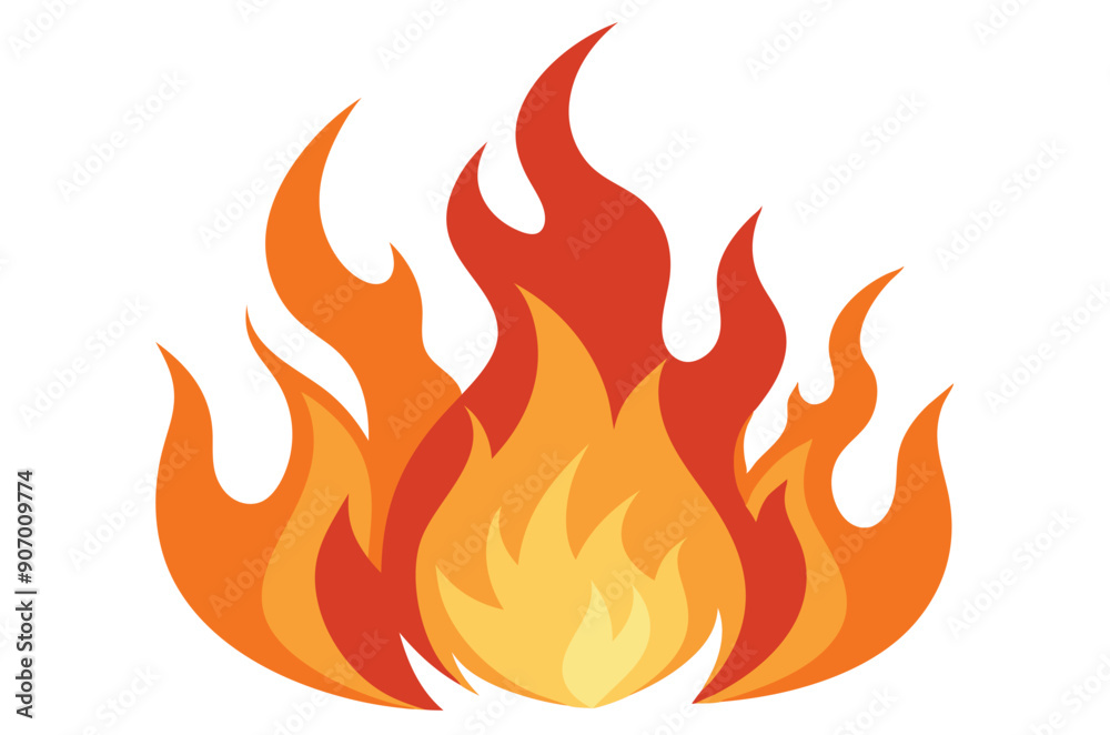fire flame shapes vector illustration on white background fire flame shapes vector illustration on white background