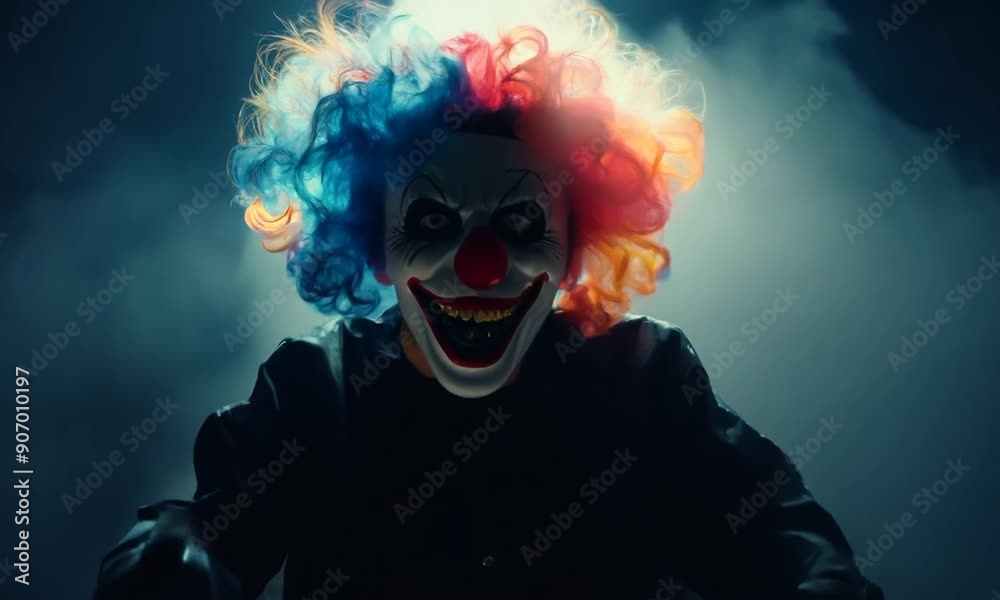 Creepy Clown in Spotlight Creepy Clown in Spotlight