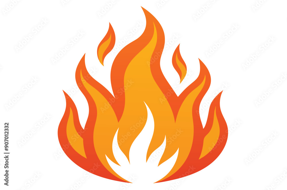 fire flame shapes vector illustration on white background fire flame shapes vector illustration on white background
