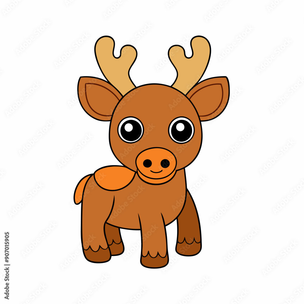 A baby Moose vector art illustration A baby Moose vector art illustration