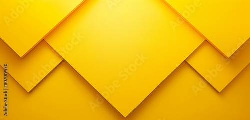 Bright yellow background with three sharp corners photo