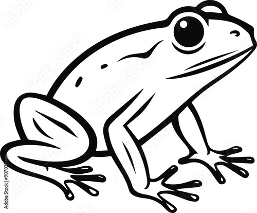 frog silhouette vector illustration