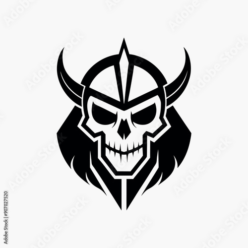 Skull Valkyrie Logo vector, logo, icon, silhouette