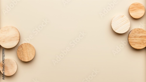Natural Wooden Blocks in Minimalist Layout - Perfect for Home Decor Inspiration
