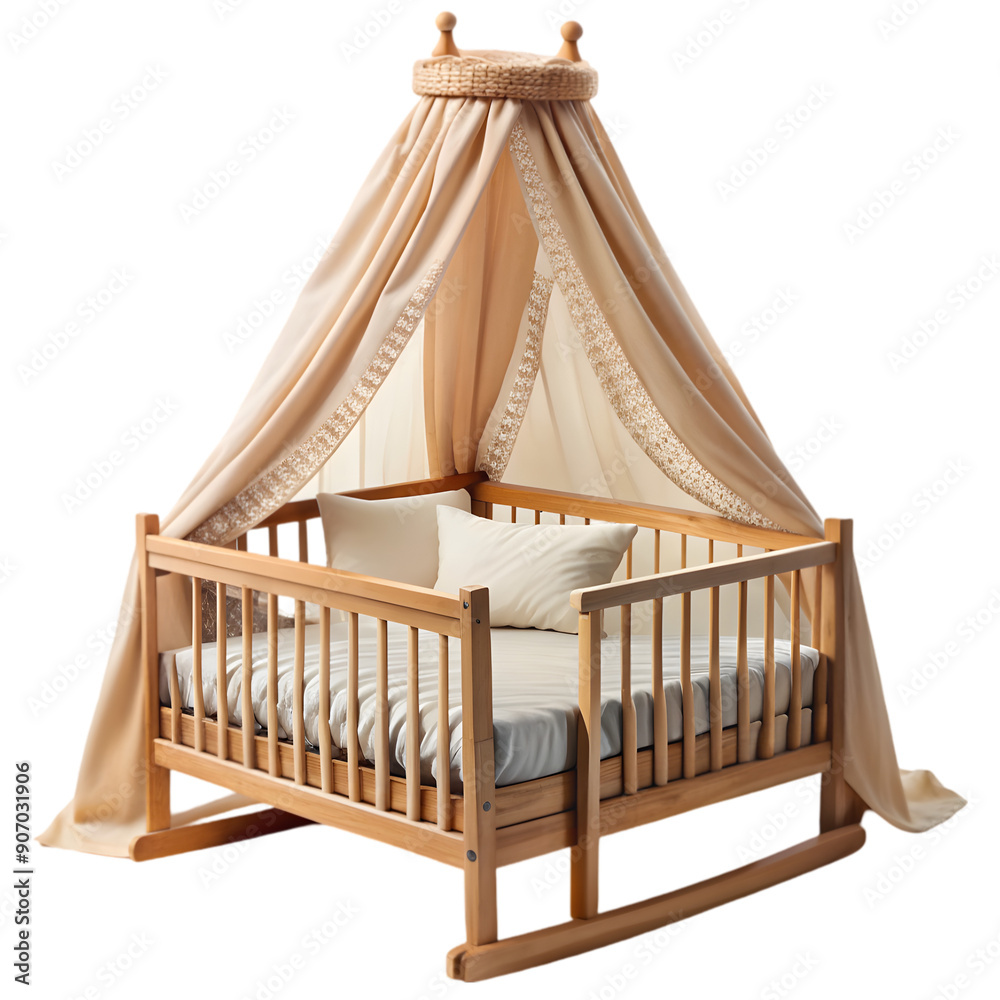 cozy wooden baby cradle with canopy and decorative cozy wooden baby cradle with canopy and decorative