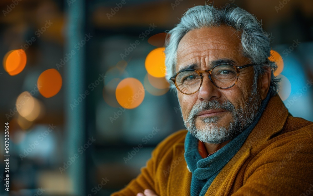An adult Hispanic professional wears a thoughtful expression while participating in a business meeting in a contemporary office setting during the evening An adult Hispanic professional wears a thoughtful expression while participating in a business meeting in a contemporary office setting during the evening