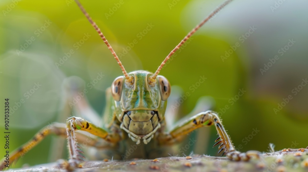 Close-up of a Green Grasshopper Close-up of a Green Grasshopper