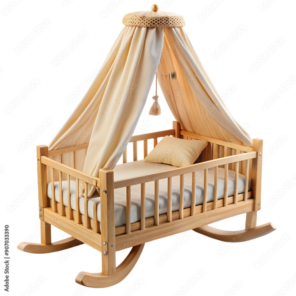 cozy wooden baby cradle with canopy and decorative cozy wooden baby cradle with canopy and decorative