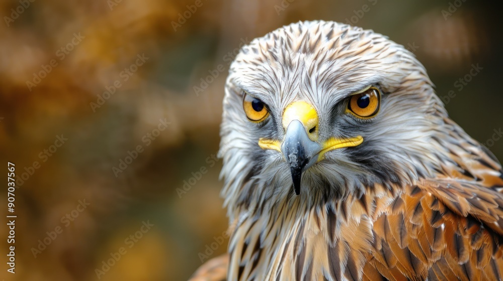 A Close-Up of a Hawk's Intriguing Gaze A Close-Up of a Hawk's Intriguing Gaze