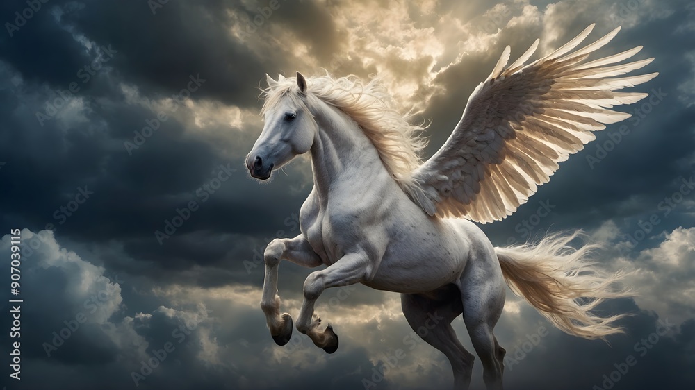 Das elegante Schweben eines Pegasus Das elegante Schweben eines Pegasus