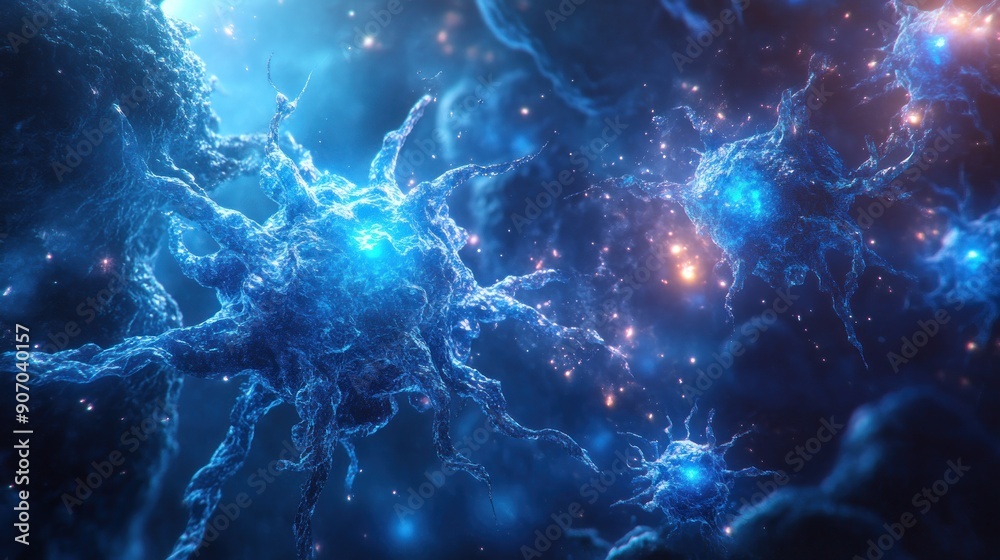 Microscopic View of Neuron Cells Microscopic View of Neuron Cells