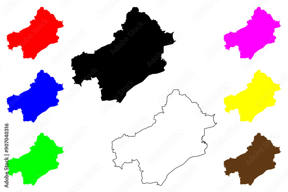 Fototapeta premium Draa-Tafilalet Region (Administrative divisions of Morocco, Kingdom of Morocco, Regions of Morocco) map vector illustration, scribble sketch Draa-Tafilalet map