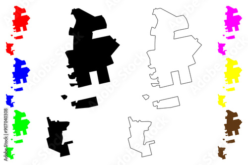 Autonomous Territorial Unit of Gagauzia (Republic of Moldova, Administrative divisions of Moldova) map vector illustration, scribble sketch Gagauzia or Gagauz Yeri map photo