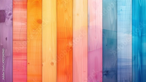Stylish Flat Design Illustration Featuring Gradient Shades on Faded Wood Background for Modern Decor and Creative Projects
