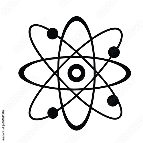 Atom Icon Vector silhouettes