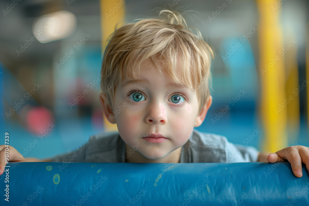 A Young Boy Perfecting His Gymnastics Skills at a Local Sports Facility During a Sunny Afternoon A Young Boy Perfecting His Gymnastics Skills at a Local Sports Facility During a Sunny Afternoon