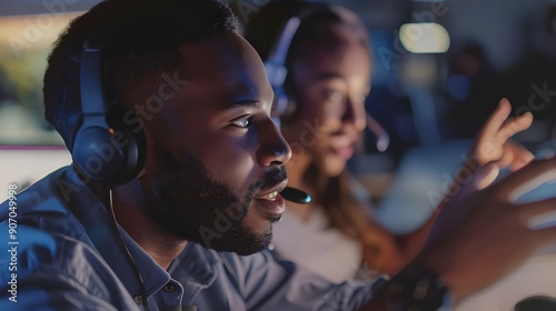 Customer Support Team Working in Call Center