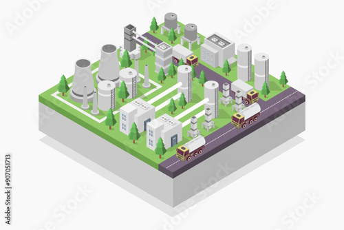 Carbon capture storage isometric