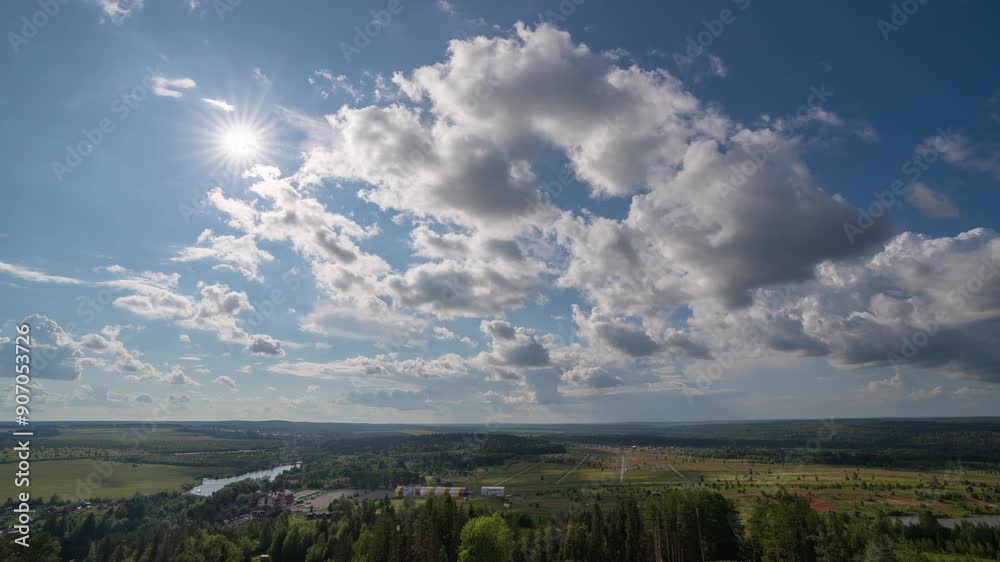 Blue sky white clouds. Puffy fluffy white clouds. Cumulus cloud cloudscape timelapse. Summer blue sky time lapse. Nature weather blue sky. White clouds background. Cloud time lapse , video loop Blue sky white clouds. Puffy fluffy white clouds. Cumulus cloud cloudscape timelapse. Summer blue sky time lapse. Nature weather blue sky. White clouds background. Cloud time lapse , video loop