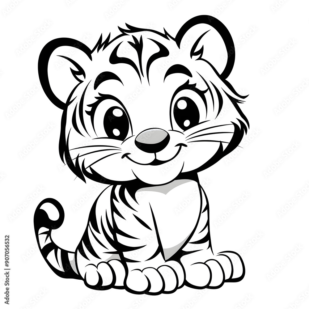Baby tiger drawing Baby tiger drawing