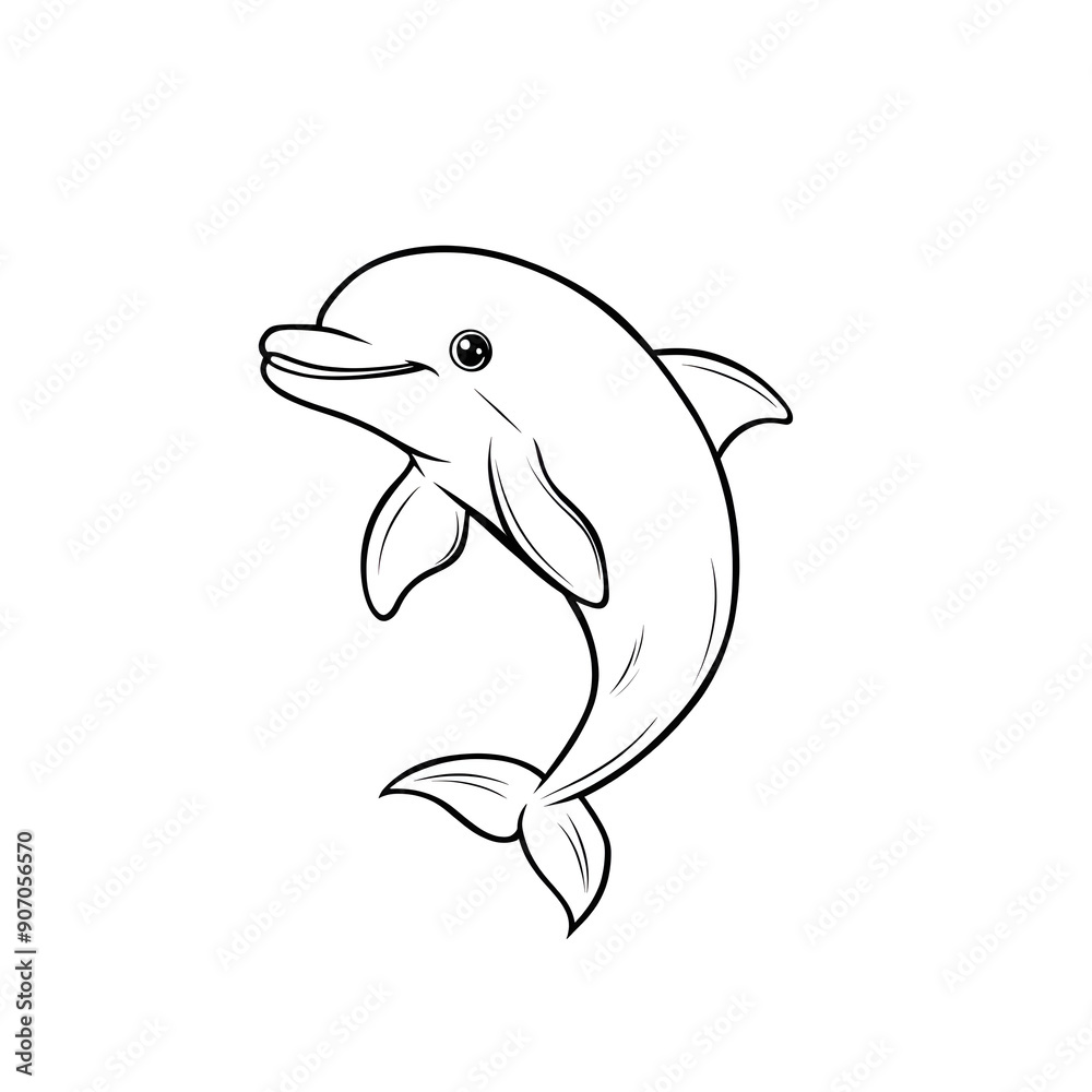 Obraz premium Baby dolphin drawing