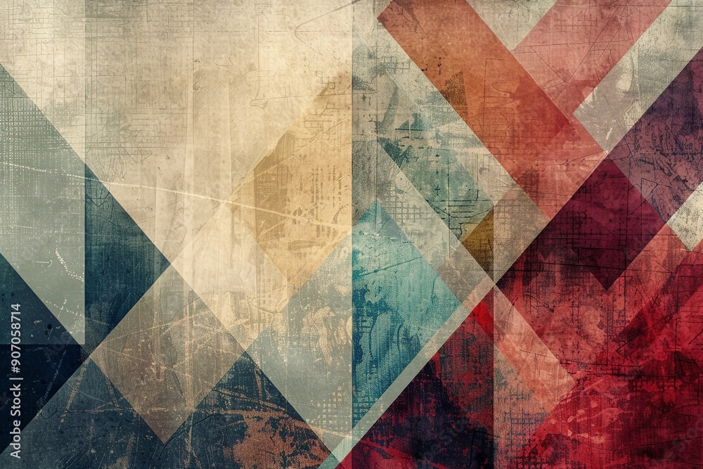 Fototapeta premium A minimalist business background with clean geometric shapes overlaying a subtle grunge texture.