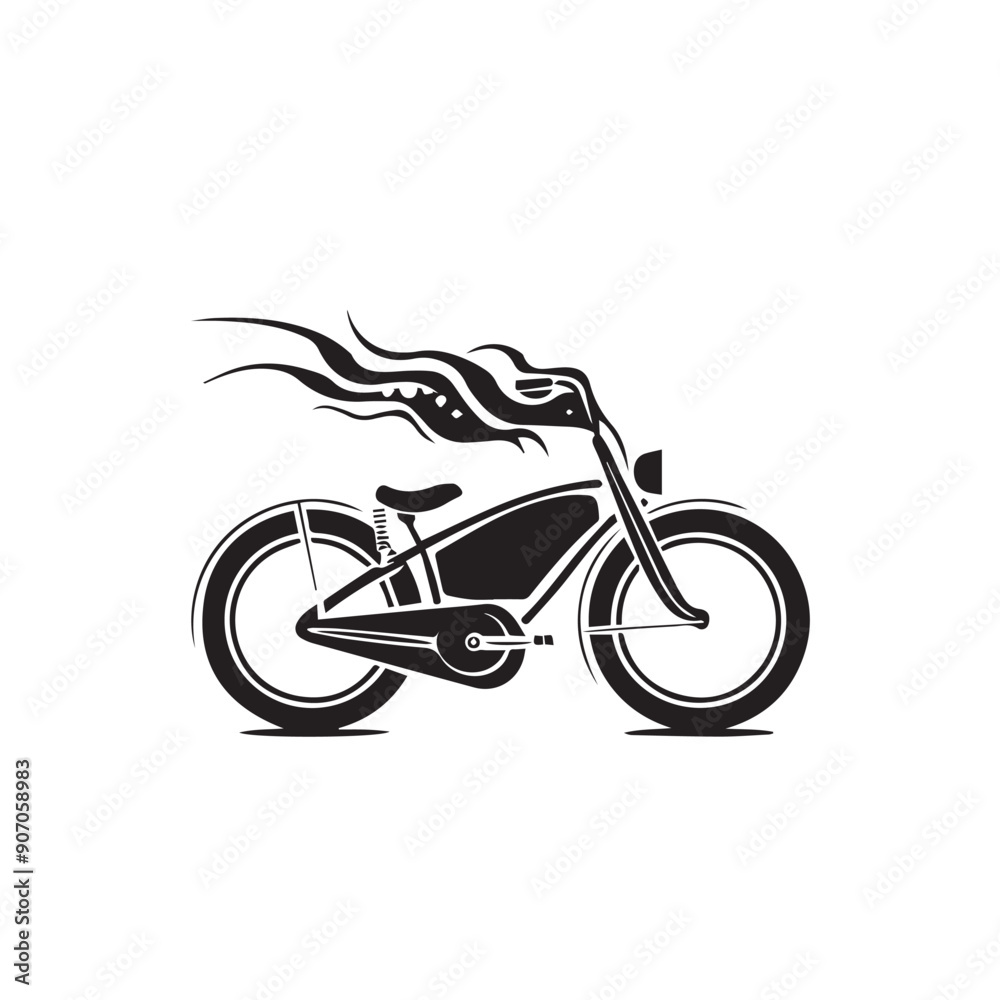 ELECTRIC BICYCLE in cartoon, doodle style . Image for t-shirt, web, mobile apps and ui. Isolated 2d vector illustration in logo, icon, sketch style, Eps 10, black and white. AI Generative ELECTRIC BICYCLE in cartoon, doodle style . Image for t-shirt, web, mobile apps and ui. Isolated 2d vector illustration in logo, icon, sketch style, Eps 10, black and white. AI Generative