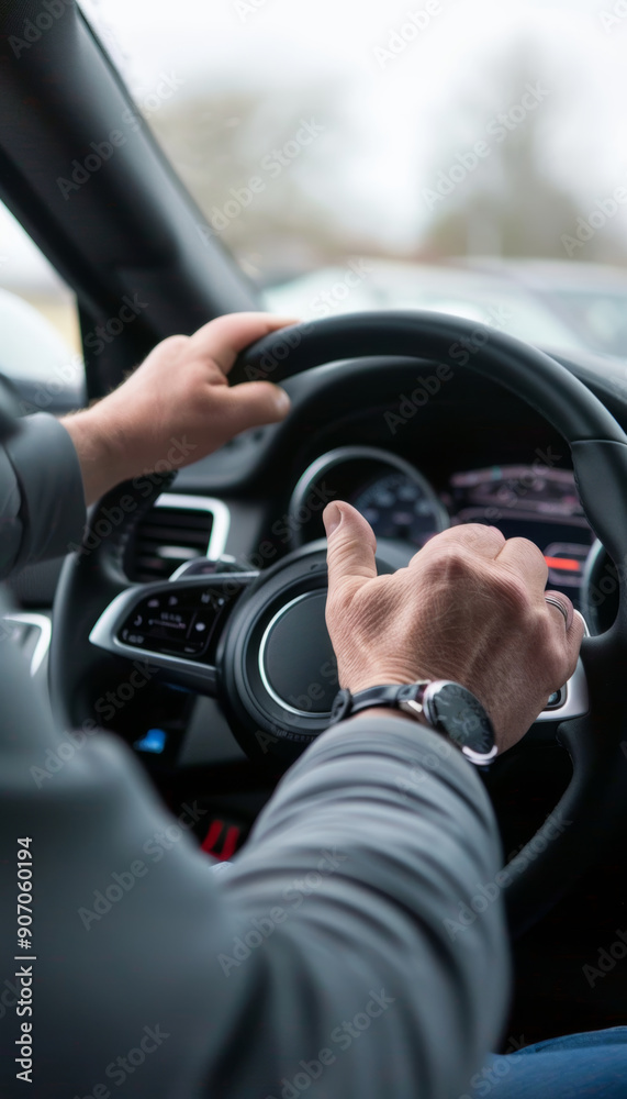 Driving Lesson Interaction: Student and Instructor at Dashboard Controls - Training for Safe Driving Driving Lesson Interaction: Student and Instructor at Dashboard Controls - Training for Safe Driving
