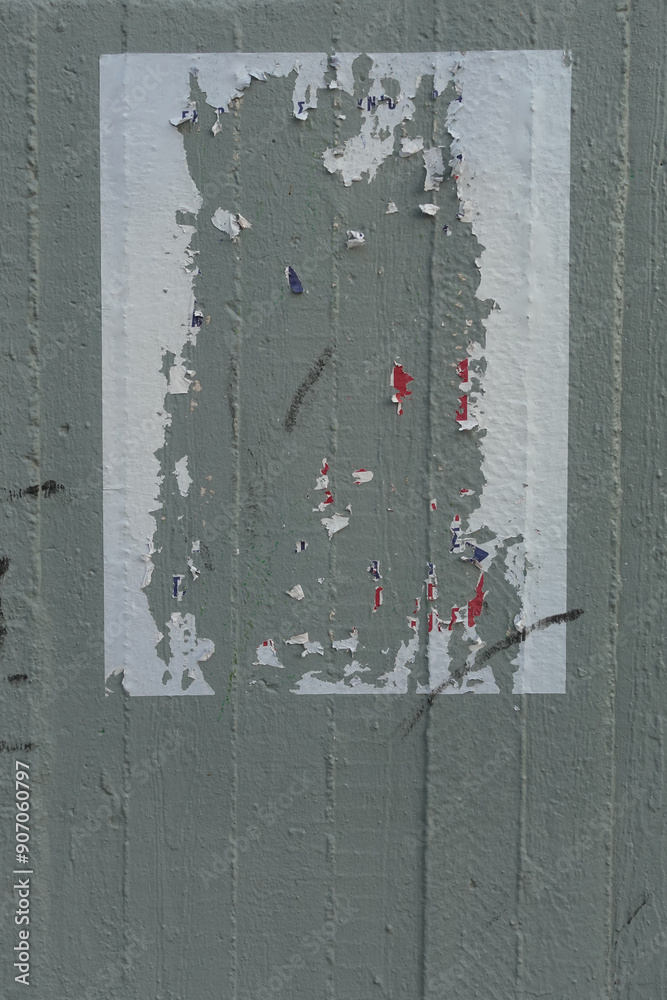 custom made wallpaper toronto digitaltorn wheatpaste poster frayed paper frame on concrete wall background