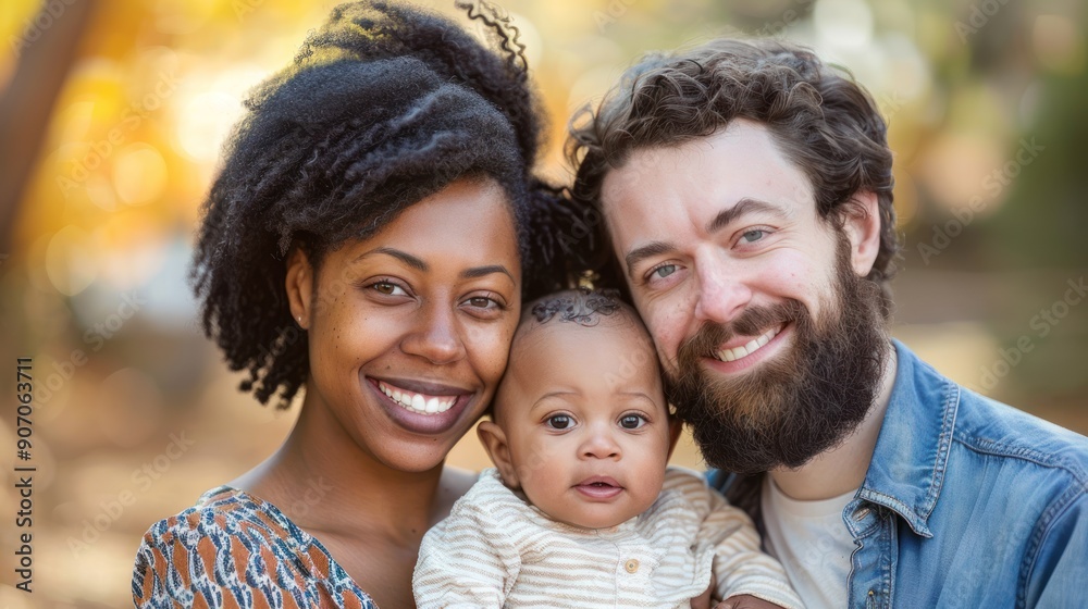 Fototapeta premium Happy Family Portrait in Natural Setting
