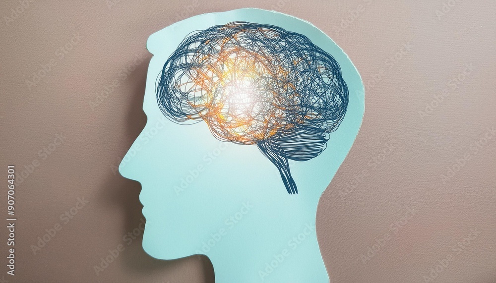 Fototapeta premium An image expressing stress and mental illness