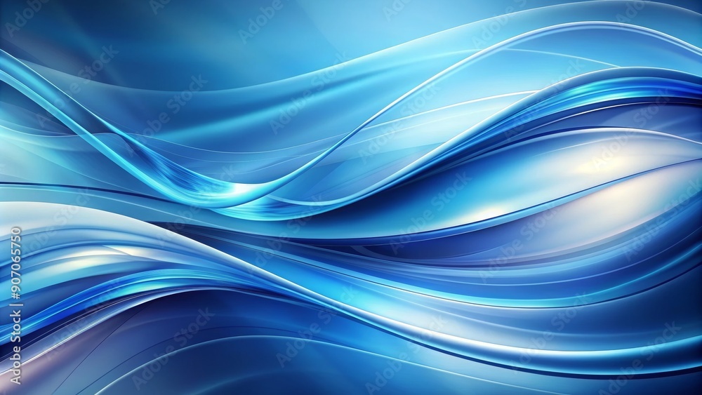 Abstract Blue Curved Lines Background, abstract , background , design , texture