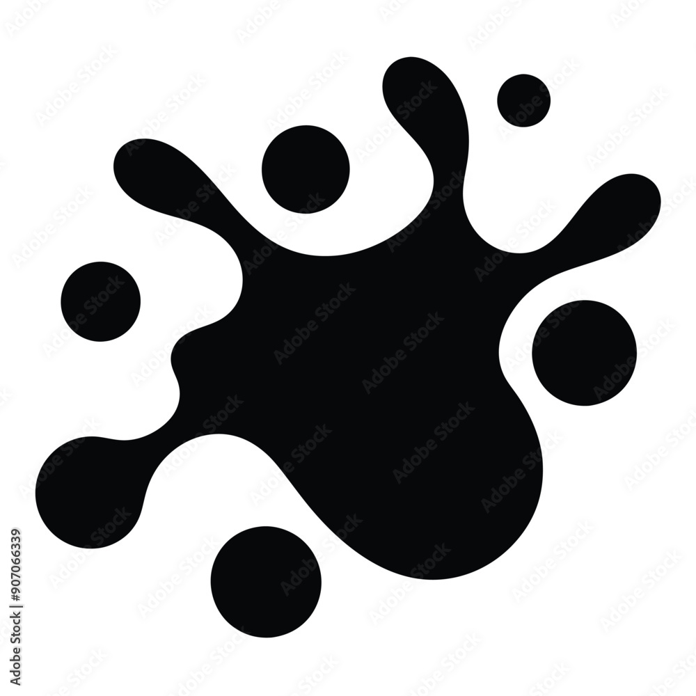 vector graphic combining fluid shapes, vector silhouette vector graphic combining fluid shapes, vector silhouette