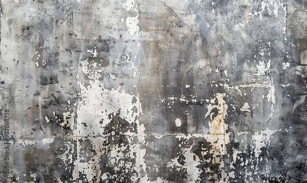 Fototapeta premium Background of a cement wall with a distressed dark gray texture