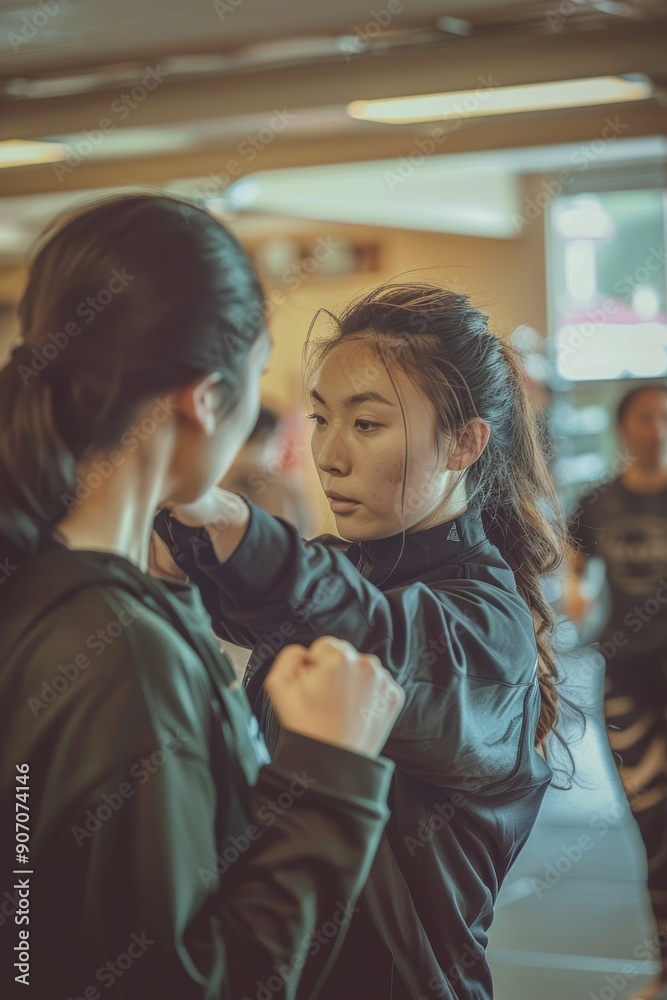 Woman Learning Self Defense Techniques at Community Center for Safety and Empowerment Training
