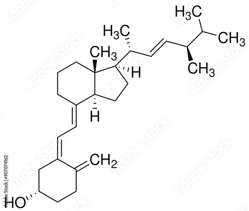 Ergocalciferol Vitamin D2 Chemie Strukturformel