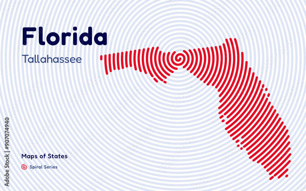 Florida Map In Spiral Formation Tallahassee Takes Center Stage 1000 F 907074940 FrU1kw9LakdW9ZWplU2k9d8URA1iqtGw