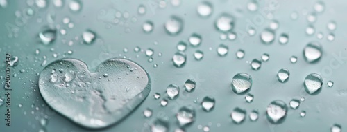 Heart Shaped Water Droplet on a Textured Surface