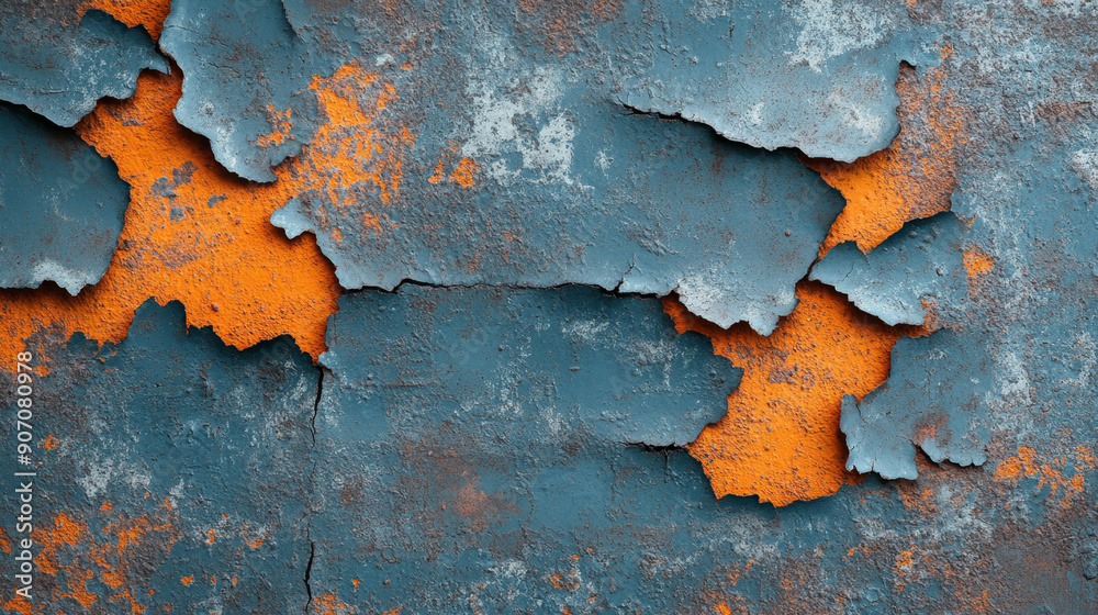 Abstract background with rusted metal texture, industrial wall with peeling paint and scratches Abstract background with rusted metal texture, industrial wall with peeling paint and scratches
