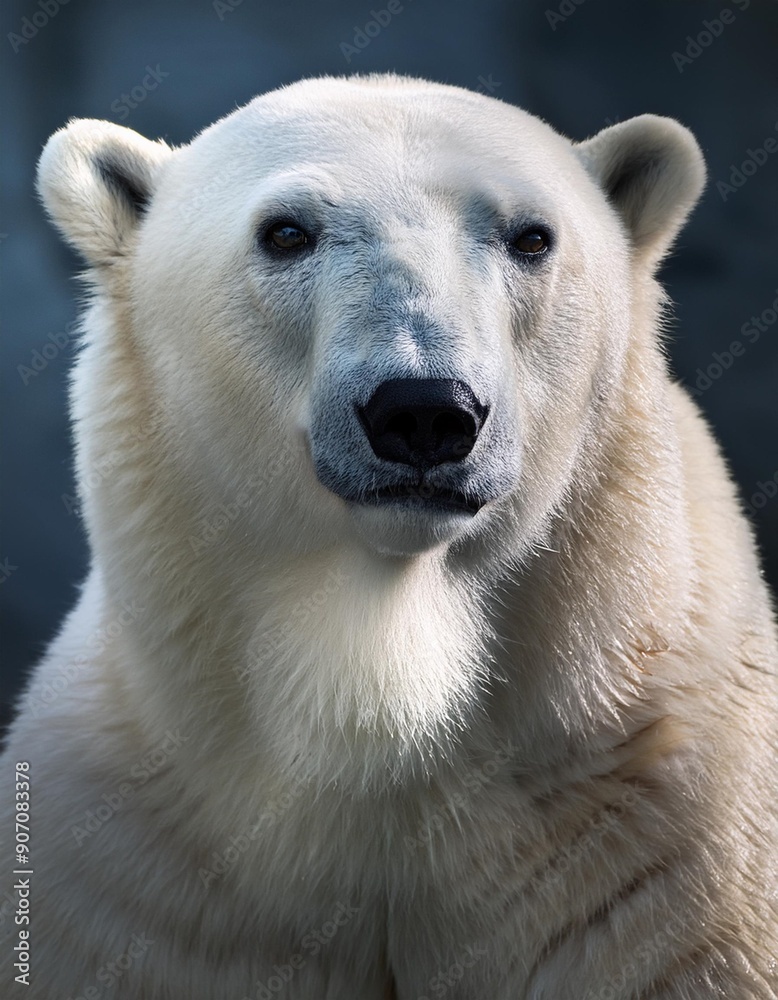 Portrait of a polar bear close-up. Portrait of a polar bear close-up.